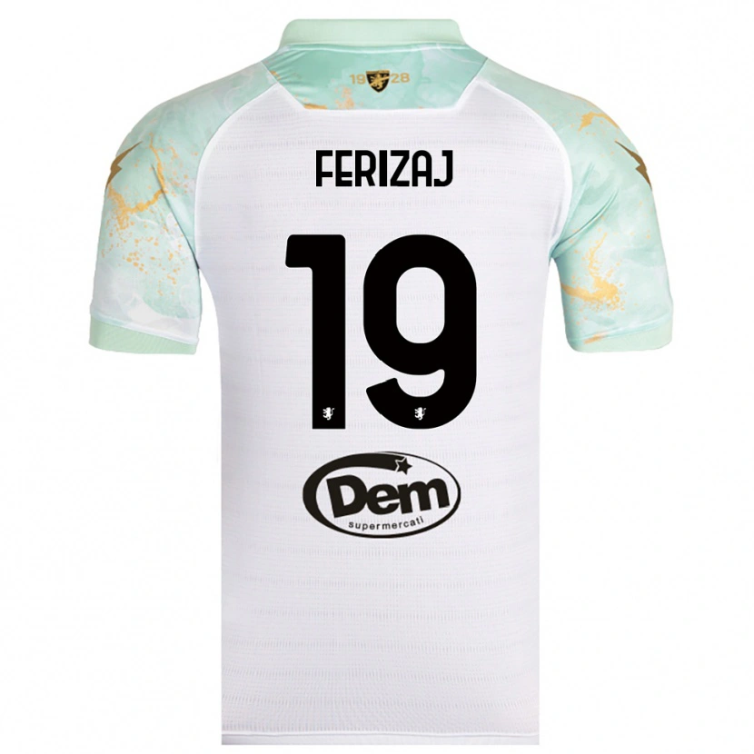 Danxen Men Justin Ferizaj #19 White Black Away Jersey 2025/26 T-Shirt