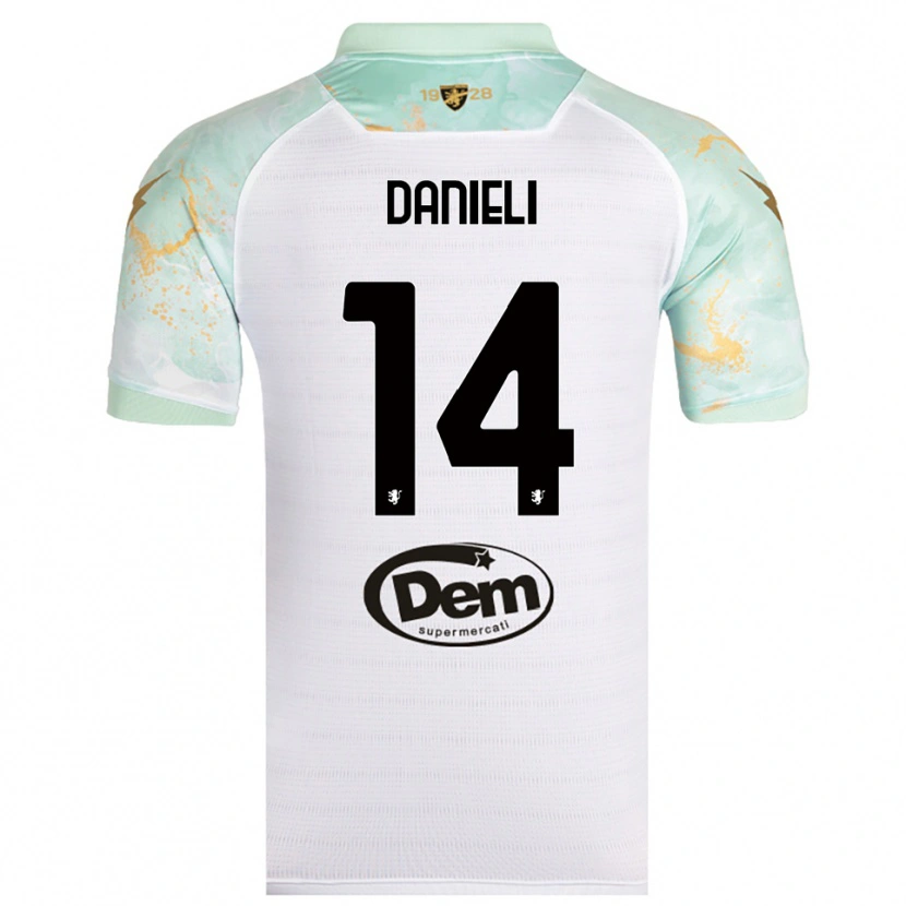 Danxen Men Lorenzo Danieli #14 White Black Away Jersey 2025/26 T-Shirt