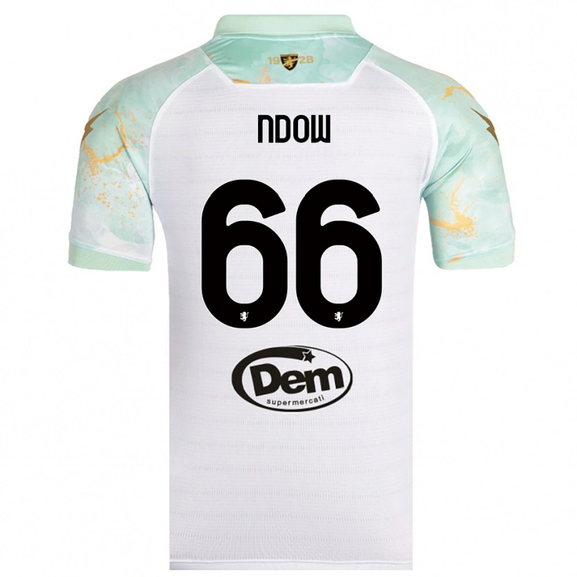 Danxen Men Abdoulie Ndow #66 White Black Away Jersey 2025/26 T-Shirt