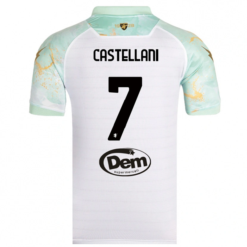 Danxen Men Andrea Castellani #7 White Black Away Jersey 2025/26 T-Shirt
