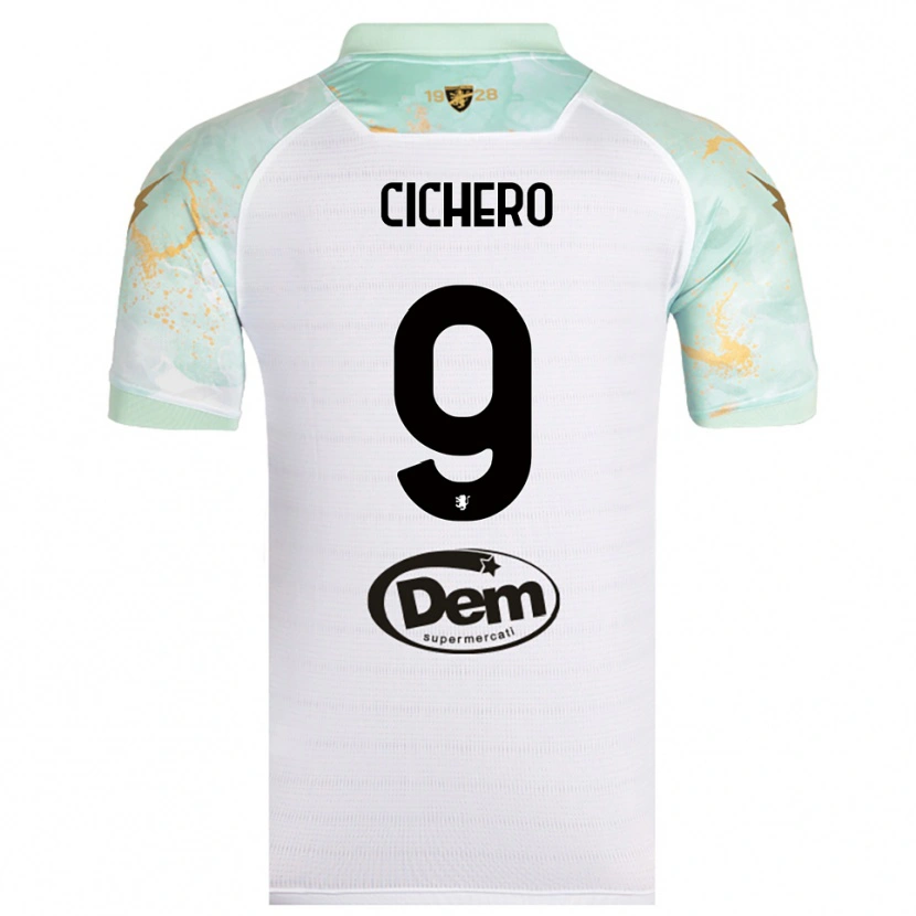 Danxen Men Alejandro Cichero #9 White Black Away Jersey 2025/26 T-Shirt