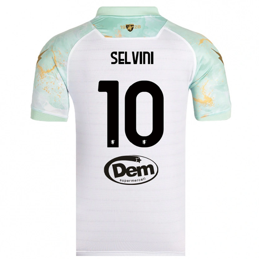 Danxen Men Alessandro Selvini #10 White Black Away Jersey 2025/26 T-Shirt