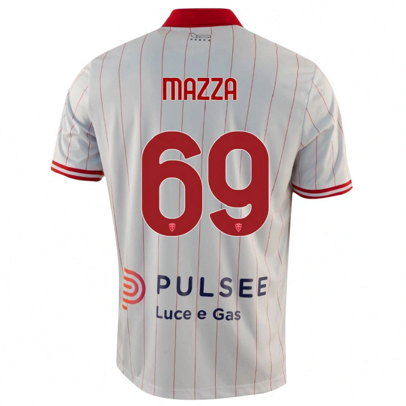 Danxen Men Andrea Mazza #69 White Red Blue Away Jersey 2025/26 T-Shirt