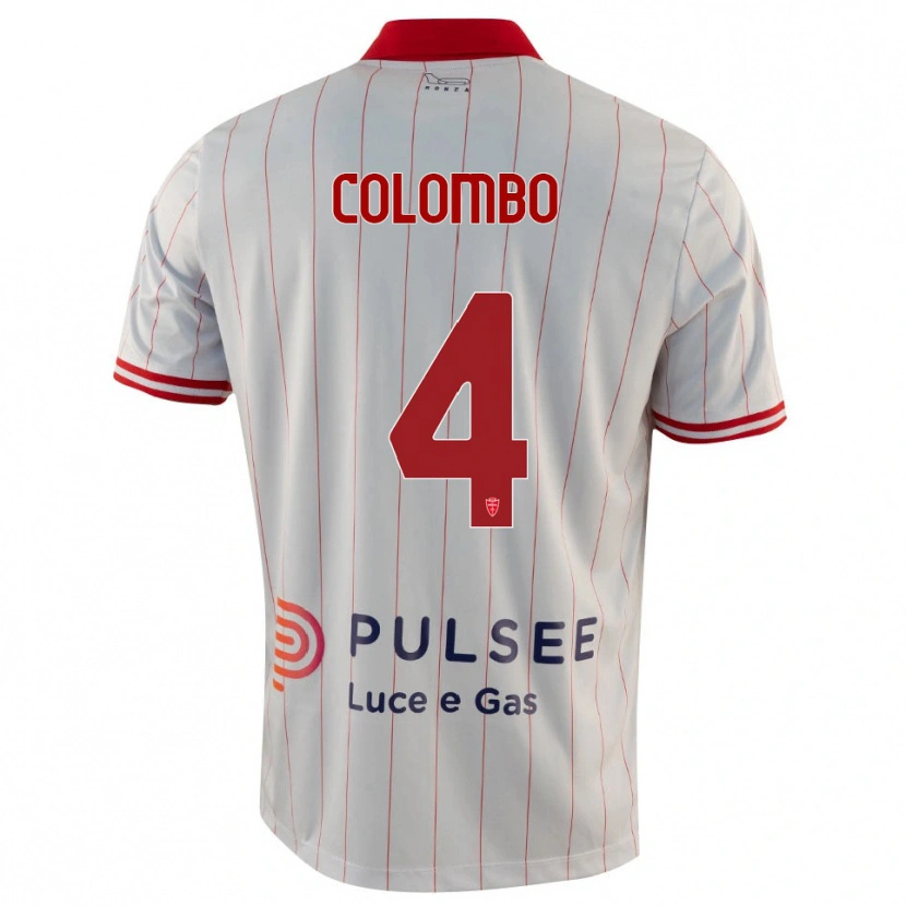 Danxen Men Leonardo Colombo #4 White Red Blue Away Jersey 2025/26 T-Shirt