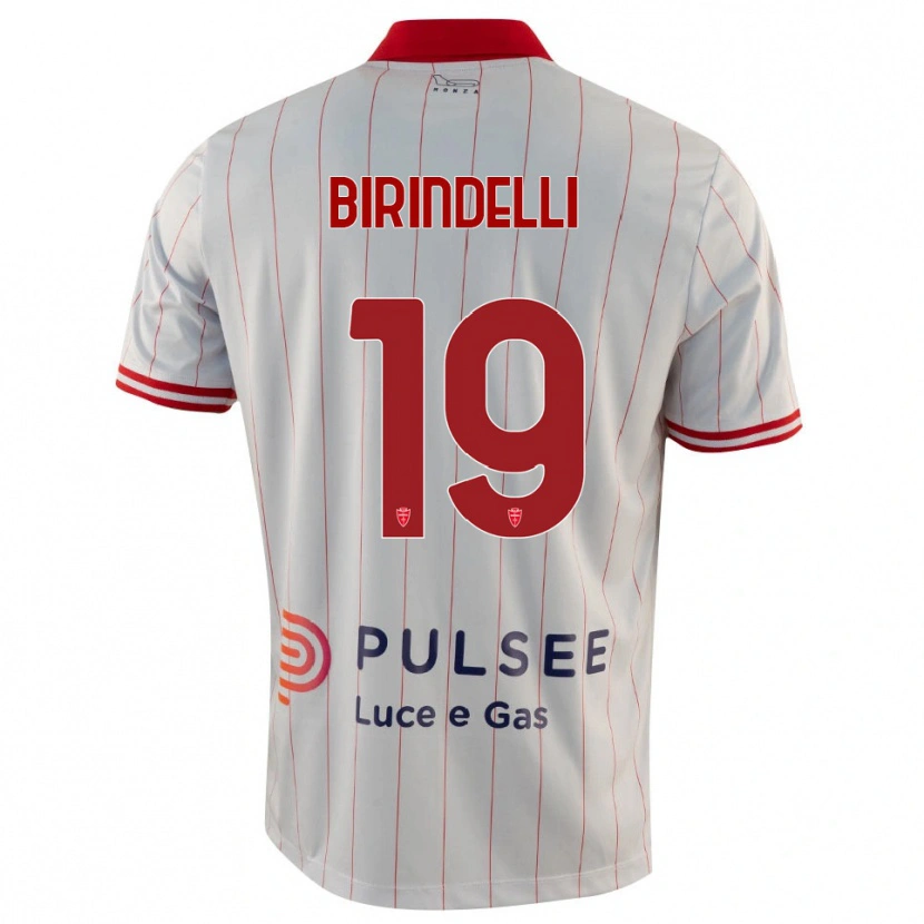 Danxen Men Samuele Birindelli #19 White Red Blue Away Jersey 2025/26 T-Shirt