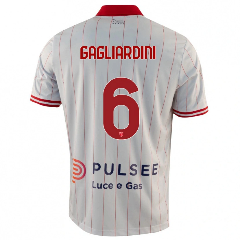 Danxen Men Roberto Gagliardini #6 White Red Blue Away Jersey 2025/26 T-Shirt