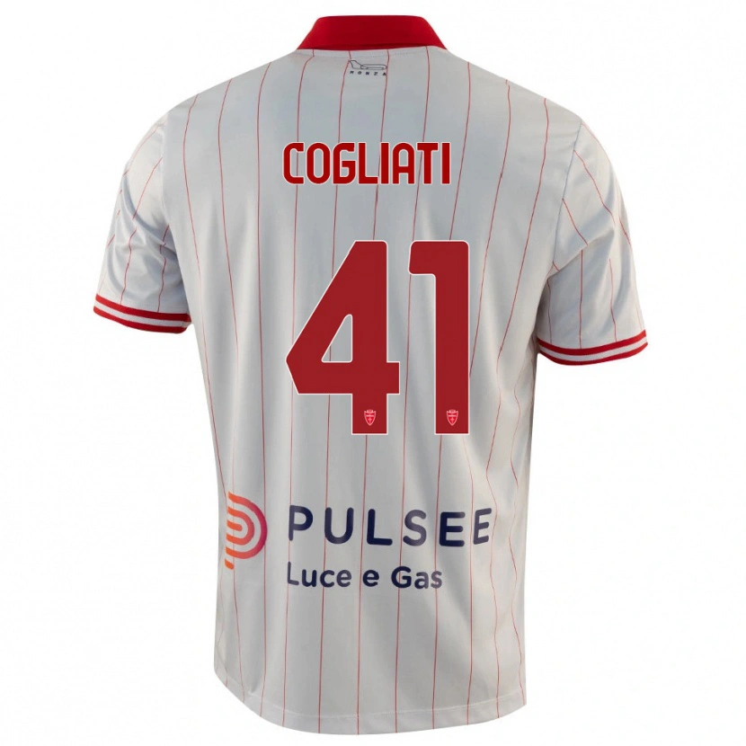 Danxen Men Andrea Cogliati #41 White Red Blue Away Jersey 2025/26 T-Shirt