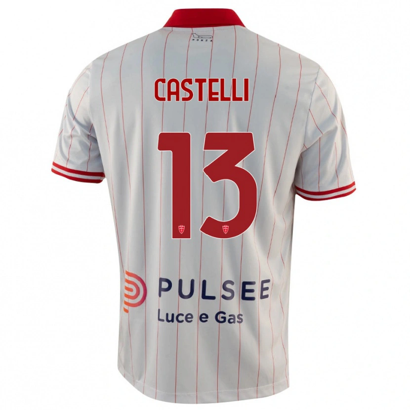 Danxen Men Davide Castelli #13 White Red Blue Away Jersey 2025/26 T-Shirt
