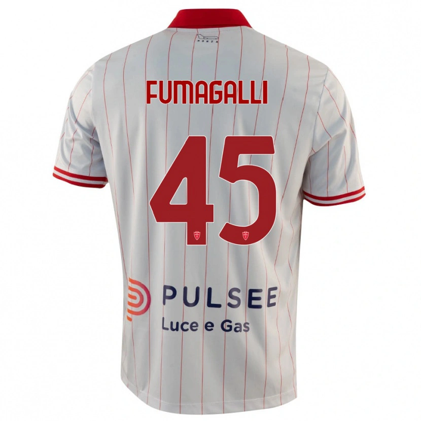 Danxen Men Valerio Fumagalli #45 White Red Blue Away Jersey 2025/26 T-Shirt