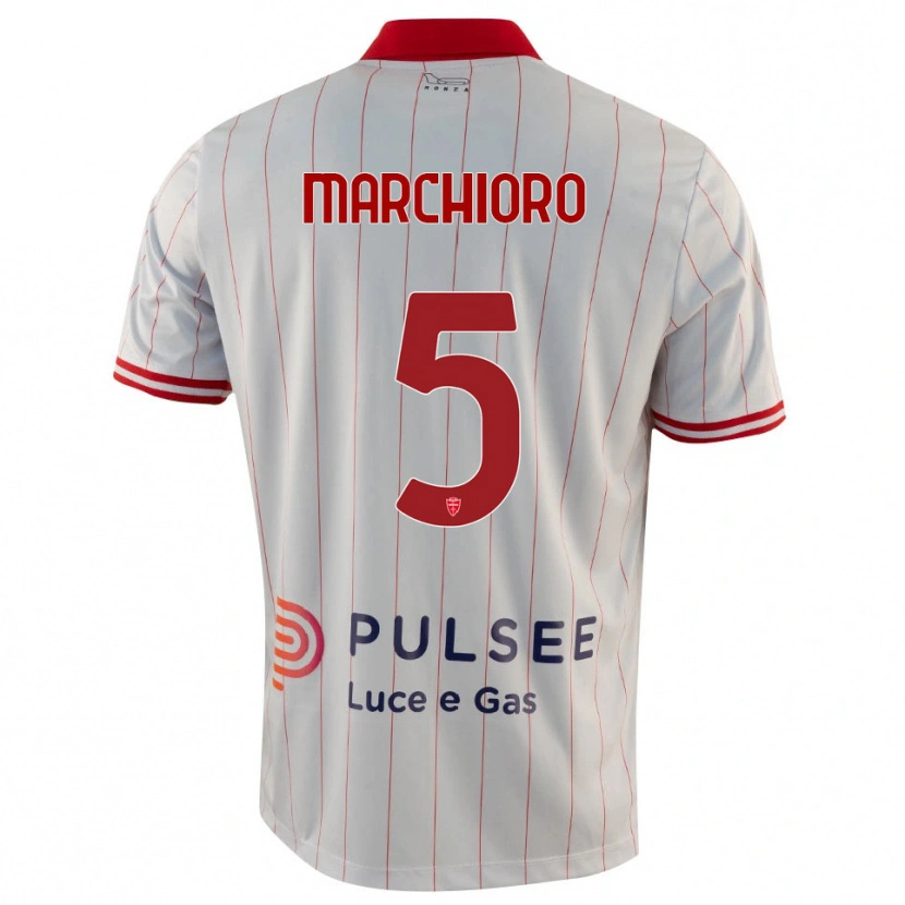 Danxen Men Lorenzo Marchioro #5 White Red Blue Away Jersey 2025/26 T-Shirt