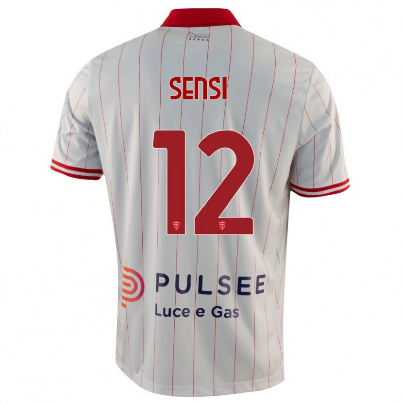 Danxen Men Stefano Sensi #12 White Red Blue Away Jersey 2025/26 T-Shirt
