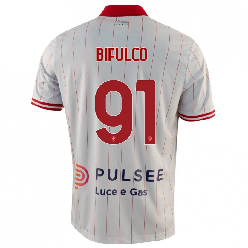 Danxen Men Davide Bifulco #91 White Red Blue Away Jersey 2025/26 T-Shirt
