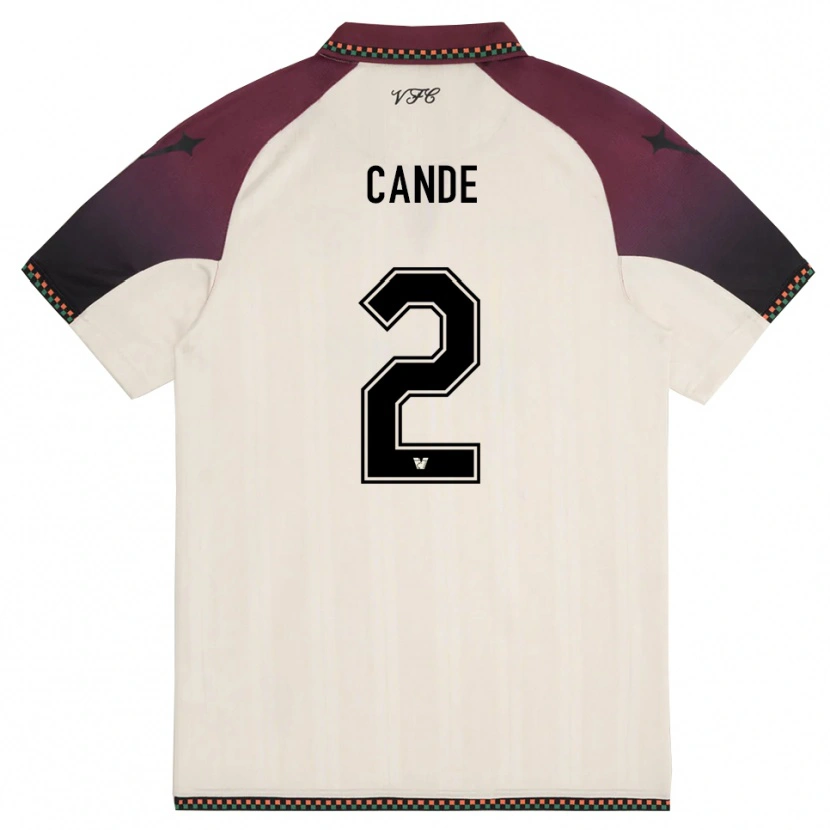 Danxen Men Fali Candé #2 Cream Burgundy Away Jersey 2025/26 T-Shirt