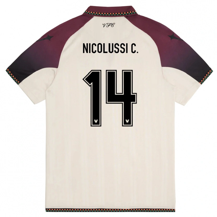 Danxen Men Hans Nicolussi Caviglia #14 Cream Burgundy Away Jersey 2025/26 T-Shirt