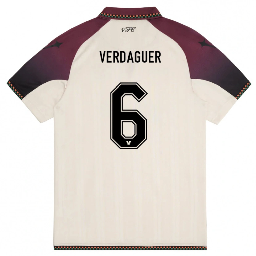 Danxen Men Judith Verdaguer #6 Cream Burgundy Away Jersey 2025/26 T-Shirt