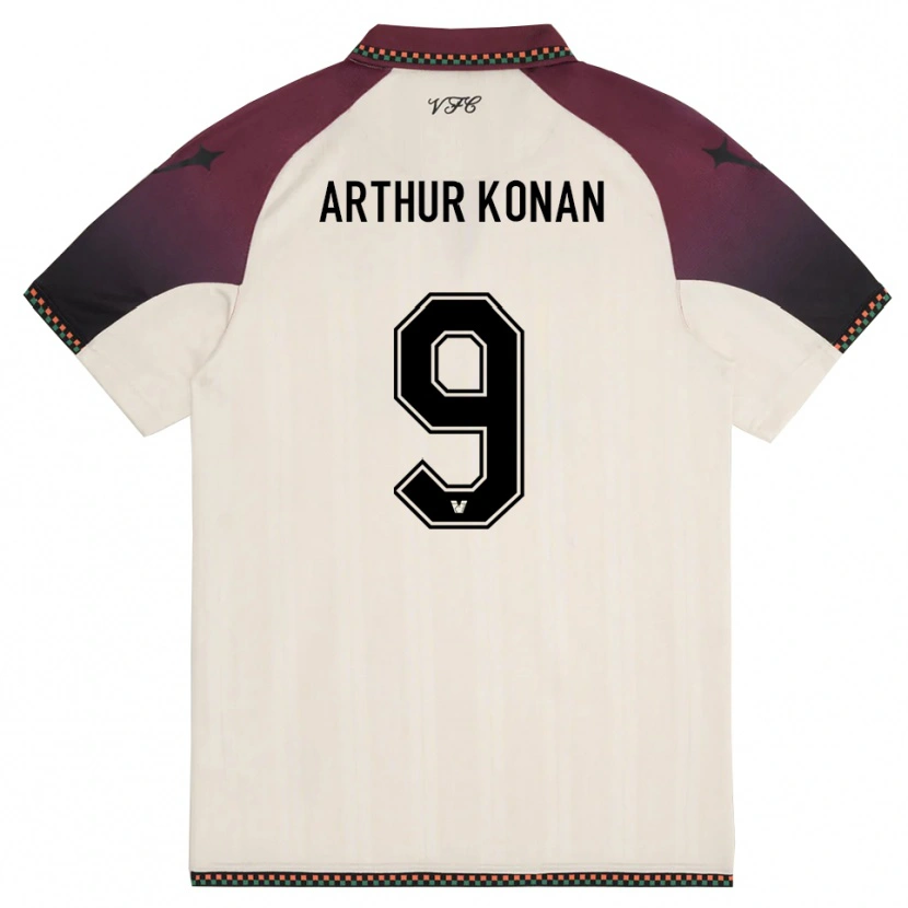 Danxen Men Demoye Arthur Konan #9 Cream Burgundy Away Jersey 2025/26 T-Shirt