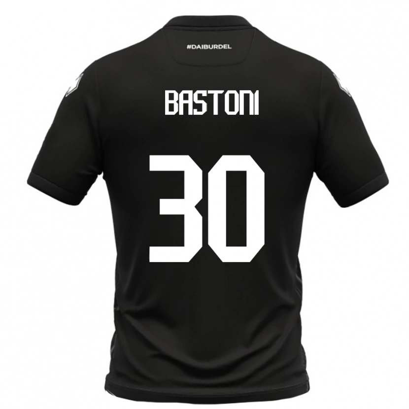Danxen Men Simone Bastoni #30 Black White Away Jersey 2025/26 T-Shirt