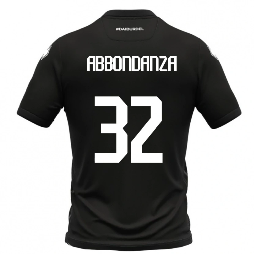 Danxen Men Simone Abbondanza #32 Black White Away Jersey 2025/26 T-Shirt