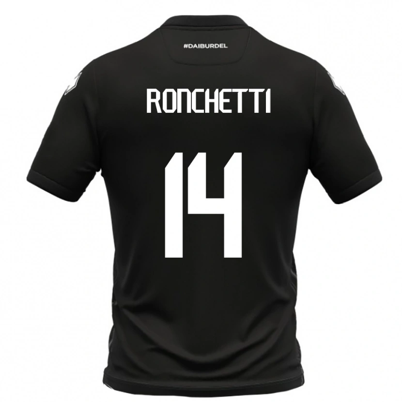 Danxen Men Filippo Ronchetti #14 Black White Away Jersey 2025/26 T-Shirt