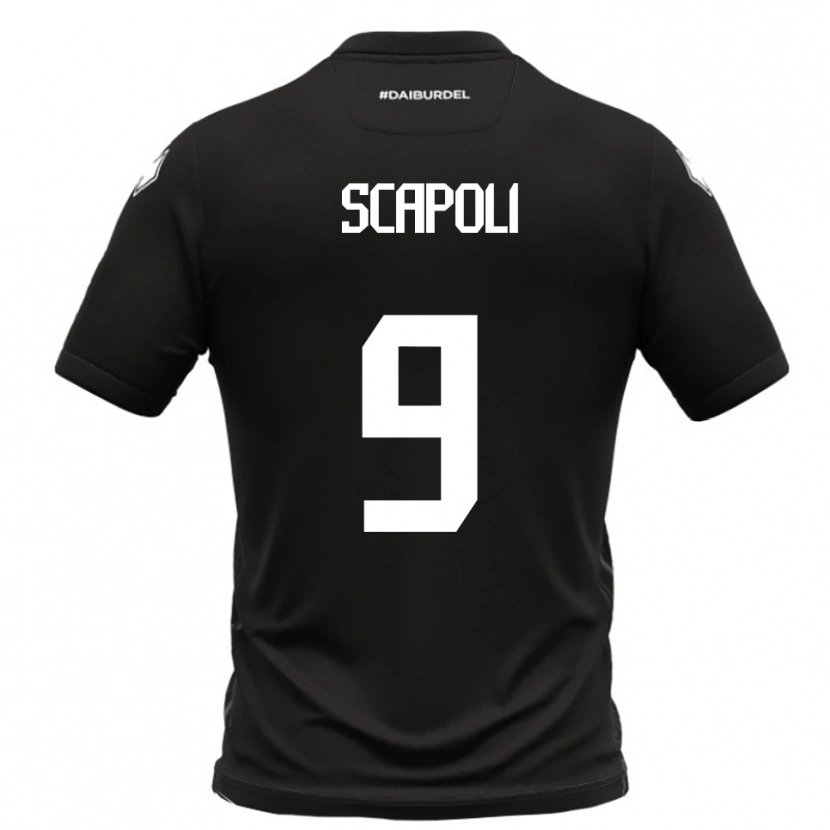 Danxen Men Francesco Scapoli #9 Black White Away Jersey 2025/26 T-Shirt