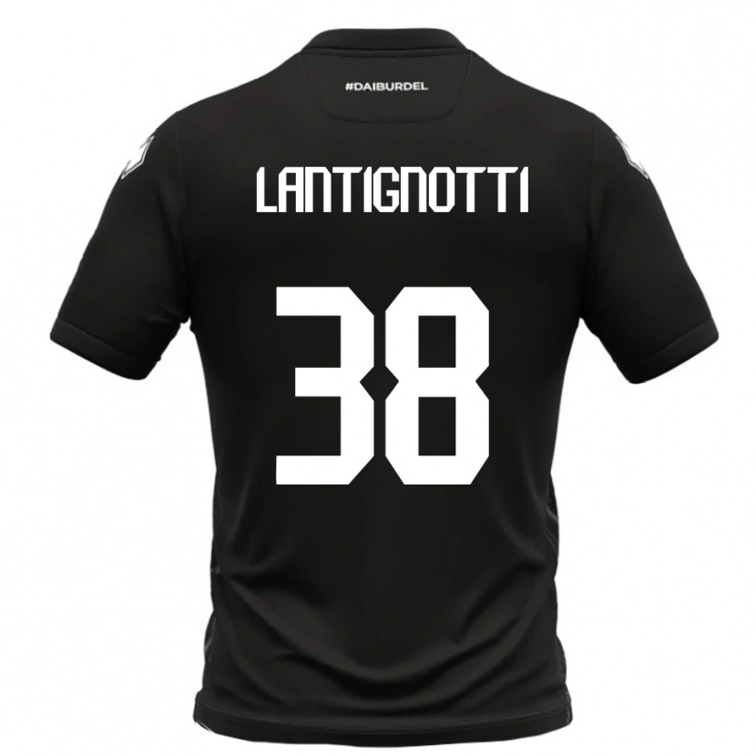 Danxen Men Andrea Lantignotti #38 Black White Away Jersey 2025/26 T-Shirt