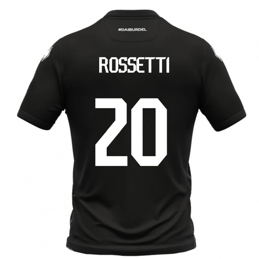 Danxen Men Maurizio Rossetti #20 Black White Away Jersey 2025/26 T-Shirt