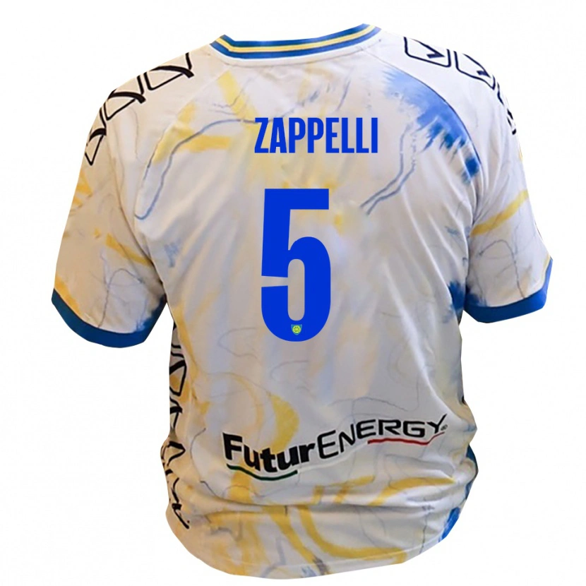 Danxen Men Bernardo Zappelli #5 White Yellow Blue Away Jersey 2025/26 T-Shirt