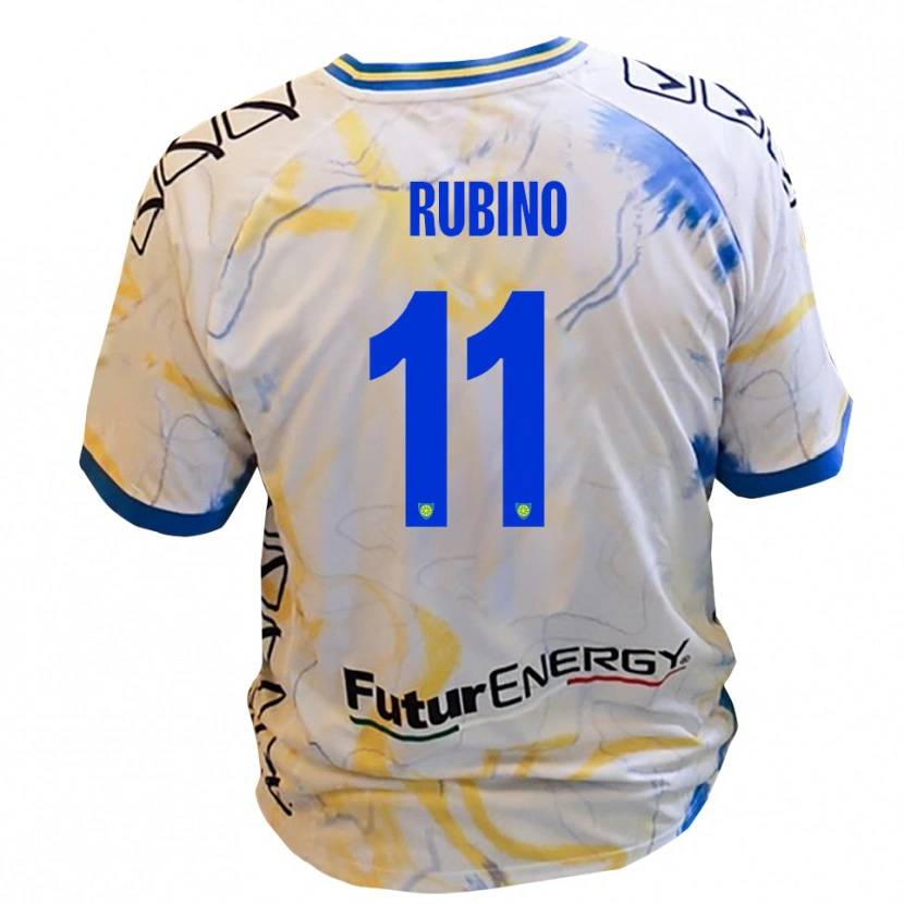 Danxen Men Tommaso Rubino #11 White Yellow Blue Away Jersey 2025/26 T-Shirt
