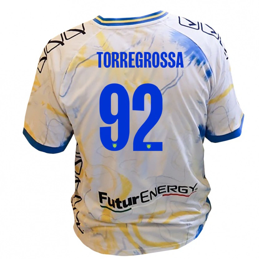 Danxen Men Ernesto Torregrossa #92 White Yellow Blue Away Jersey 2025/26 T-Shirt