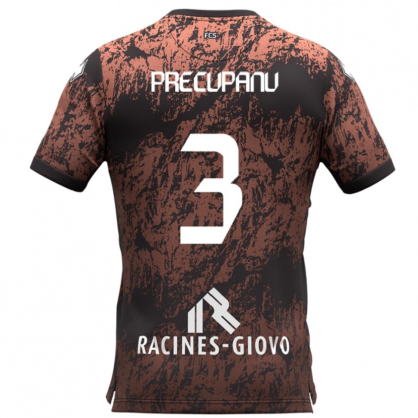 Danxen Men Stefano Precupanu #3 Brown Black Away Jersey 2025/26 T-Shirt