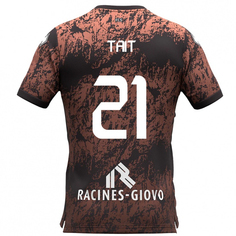 Danxen Men Fabian Tait #21 Brown Black Away Jersey 2025/26 T-Shirt