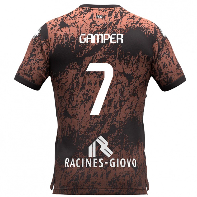 Danxen Men Hannes Gamper #7 Brown Black Away Jersey 2025/26 T-Shirt