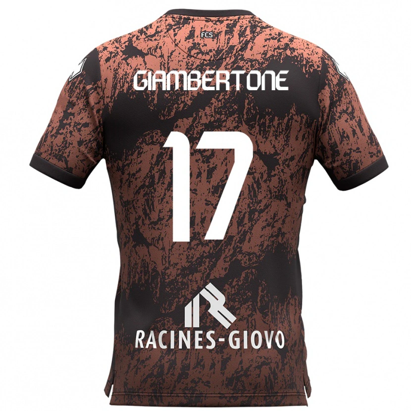 Danxen Men Fabio Giambertone #17 Brown Black Away Jersey 2025/26 T-Shirt