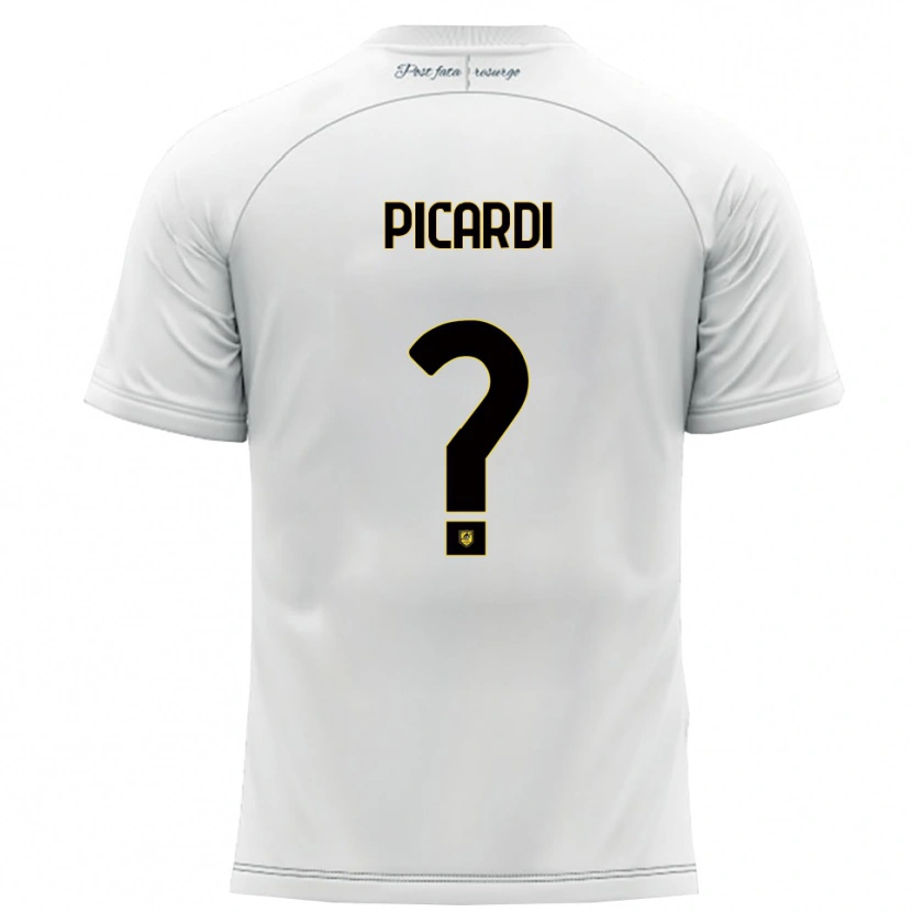 Danxen Men Davide Picardi #0 White Yellow Away Jersey 2025/26 T-Shirt