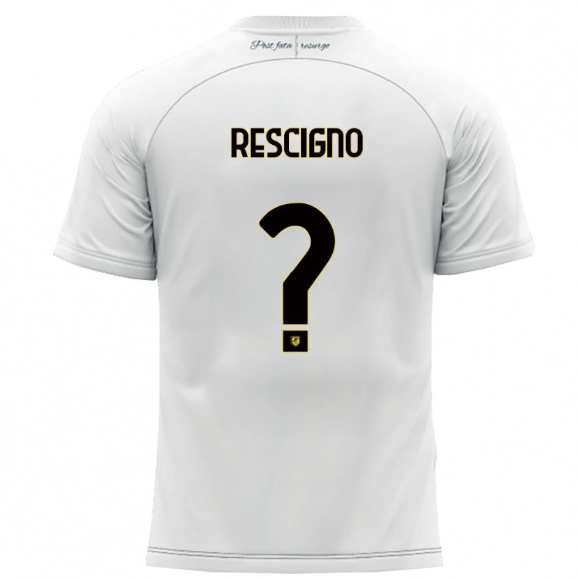 Danxen Men Carlo Rescigno #0 White Yellow Away Jersey 2025/26 T-Shirt