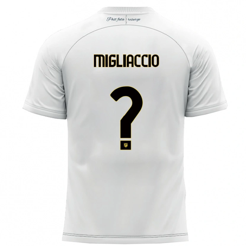 Danxen Men Massimo Migliaccio #0 White Yellow Away Jersey 2025/26 T-Shirt