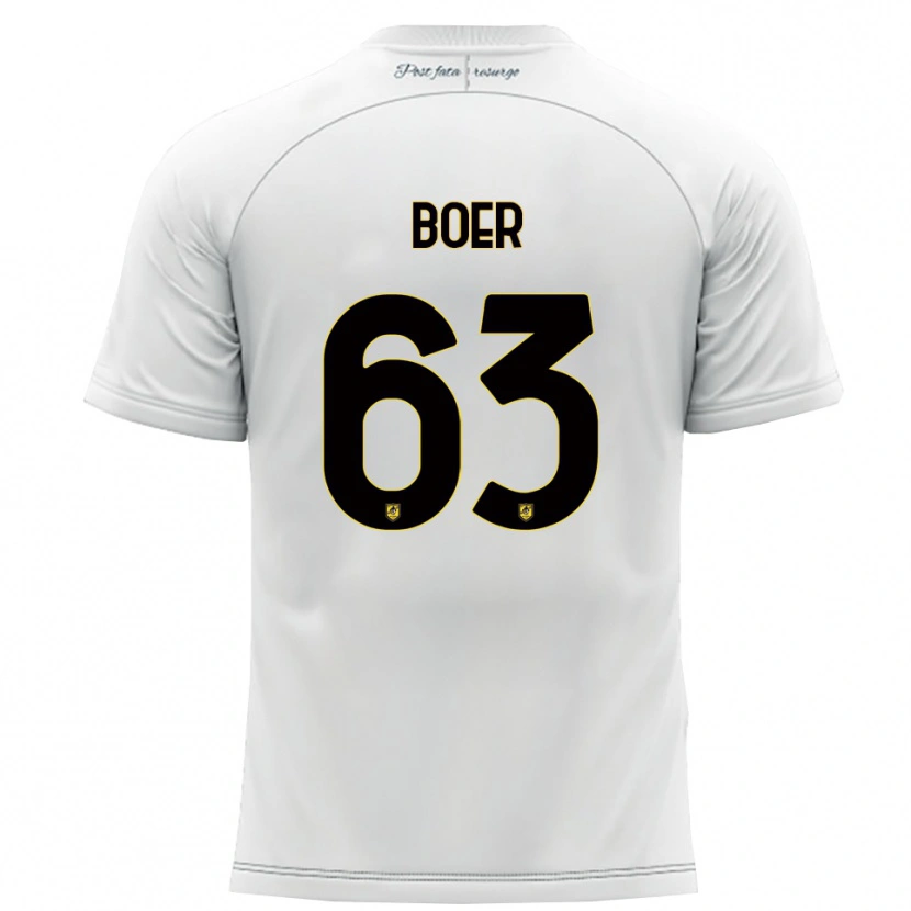 Danxen Men Pietro Boer #63 White Yellow Away Jersey 2025/26 T-Shirt