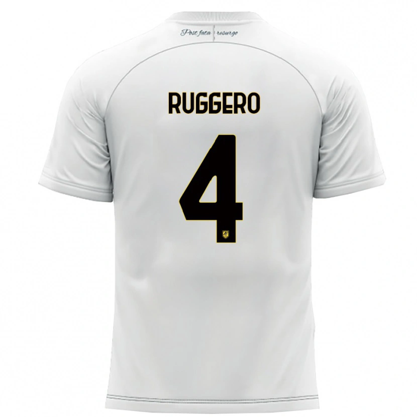 Danxen Men Marco Ruggero #4 White Yellow Away Jersey 2025/26 T-Shirt