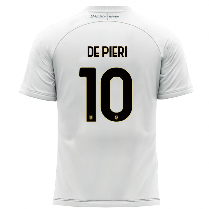 Danxen Men Giacomo De Pieri #10 White Yellow Away Jersey 2025/26 T-Shirt