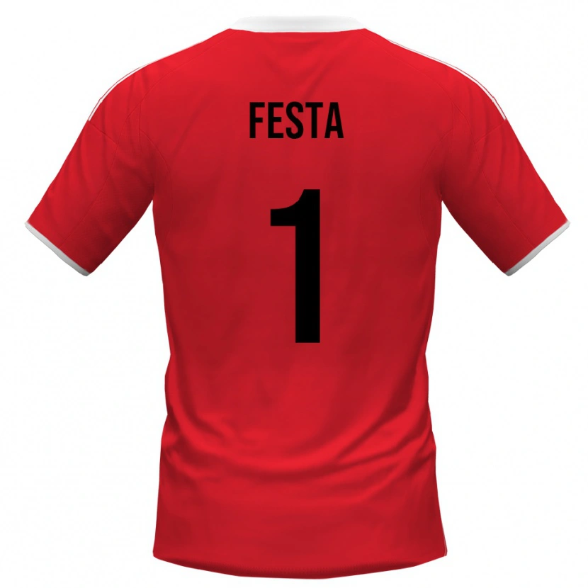 Danxen Men Marco Festa #1 Red White Away Jersey 2025/26 T-Shirt