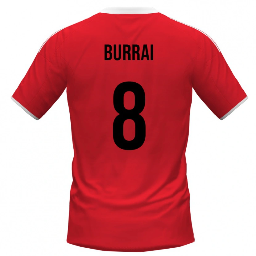 Danxen Men Salvatore Burrai #8 Red White Away Jersey 2025/26 T-Shirt