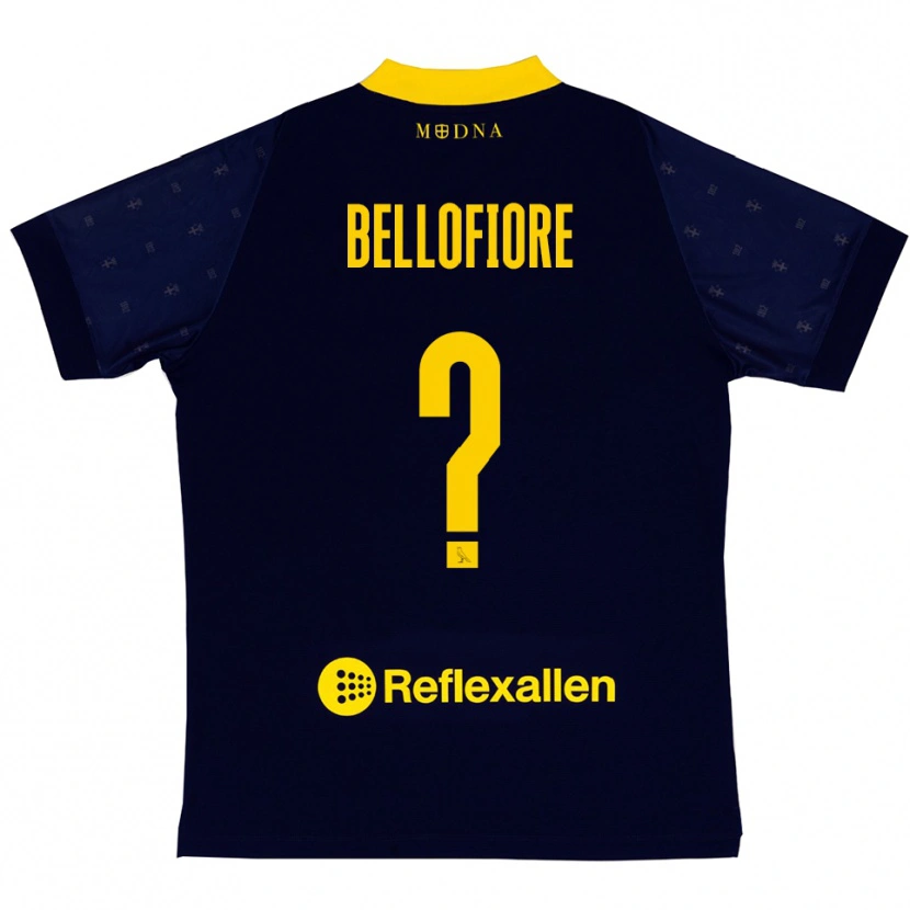Danxen Men Raffaele Bellofiore #0 Navy Yellow Away Jersey 2025/26 T-Shirt