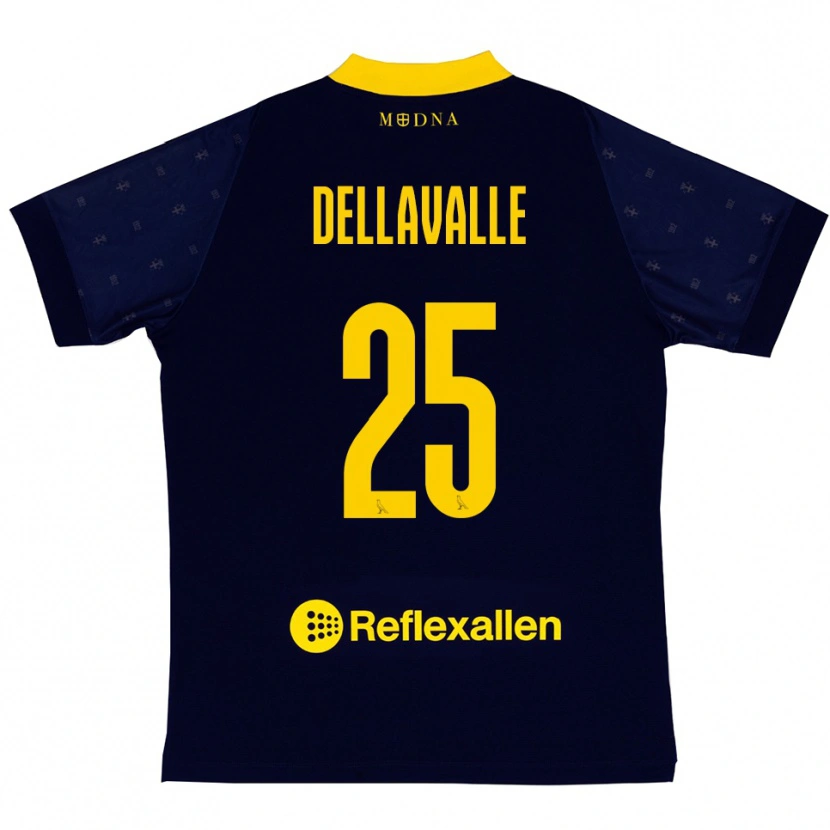 Danxen Men Alessandro Dellavalle #25 Navy Yellow Away Jersey 2025/26 T-Shirt