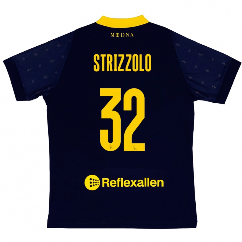 Danxen Men Luca Strizzolo #32 Navy Yellow Away Jersey 2025/26 T-Shirt