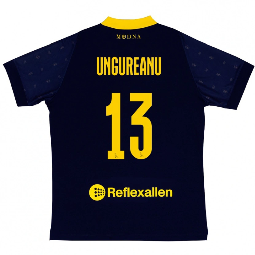 Danxen Men Eduard Ungureanu #13 Navy Yellow Away Jersey 2025/26 T-Shirt
