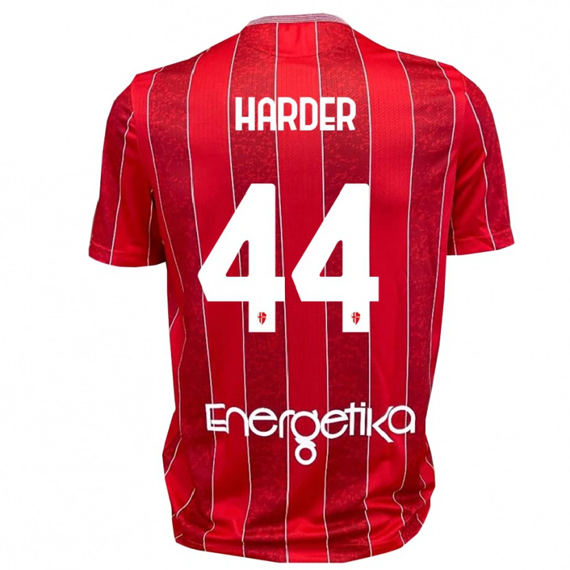 Danxen Men Jonas Harder #44 Red White Away Jersey 2025/26 T-Shirt