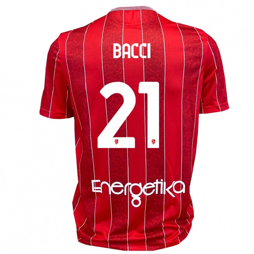 Danxen Men Jacopo Bacci #21 Red White Away Jersey 2025/26 T-Shirt