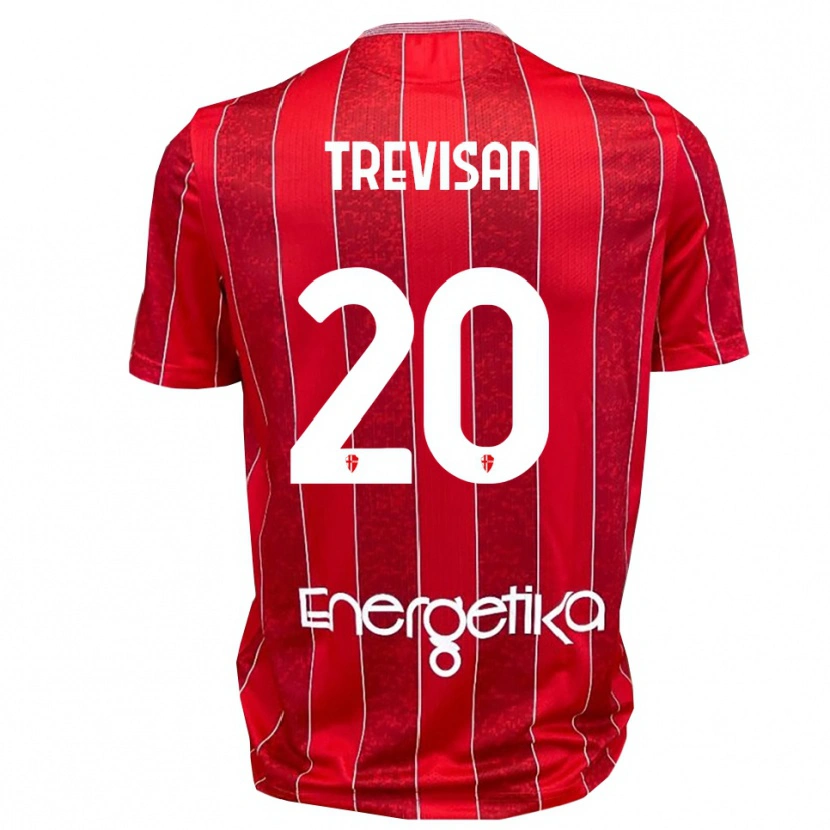 Danxen Men Francesco Trevisan #20 Red White Away Jersey 2025/26 T-Shirt