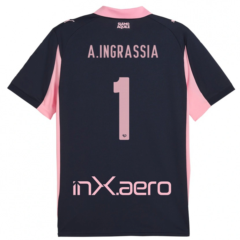 Danxen Men Antonio Ingrassia #1 Navy Pink Away Jersey 2025/26 T-Shirt