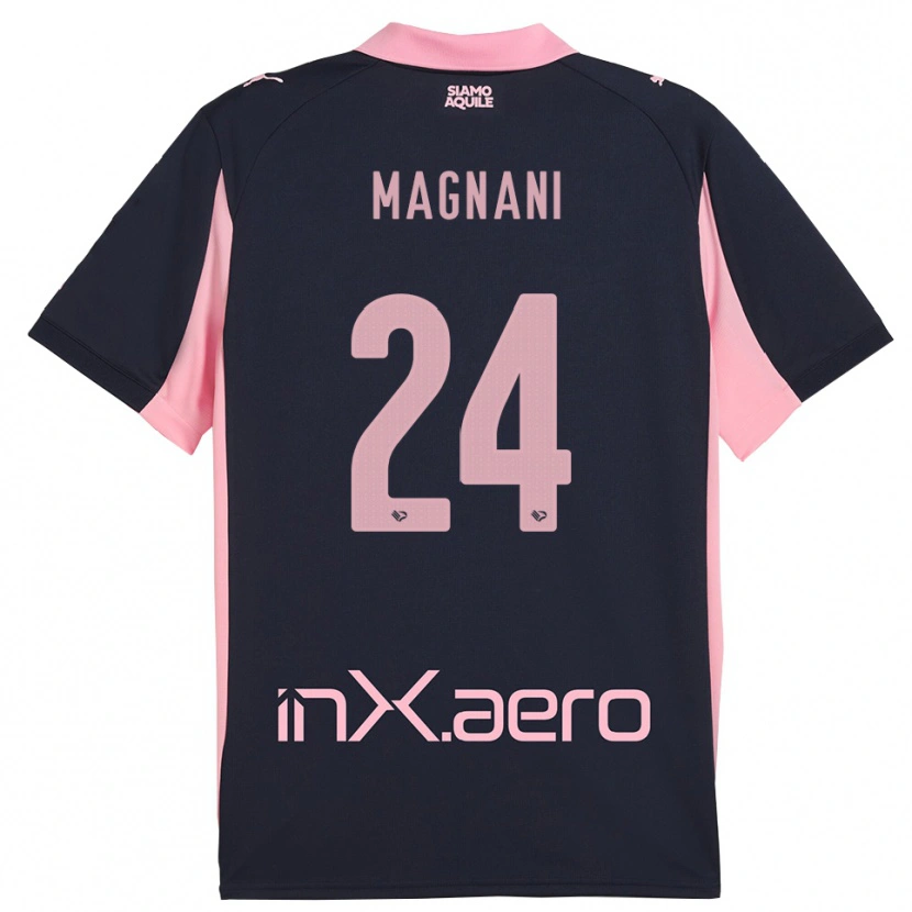 Danxen Men Giangiacomo Magnani #24 Navy Pink Away Jersey 2025/26 T-Shirt